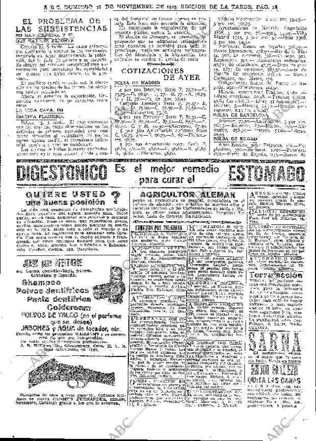 ABC MADRID 16-11-1919 página 18