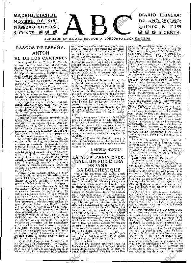 ABC MADRID 21-11-1919 página 3