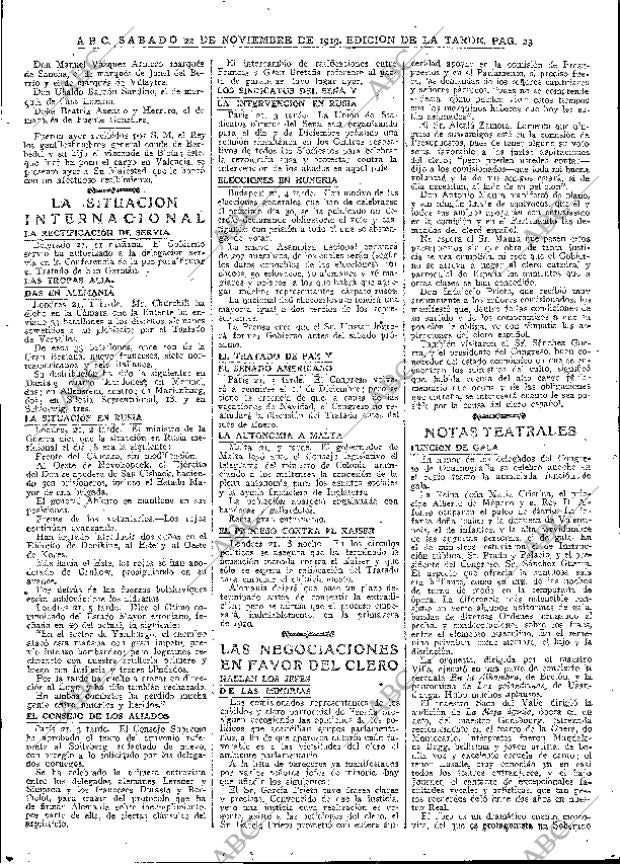ABC MADRID 22-11-1919 página 23