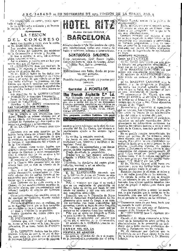 ABC MADRID 22-11-1919 página 9