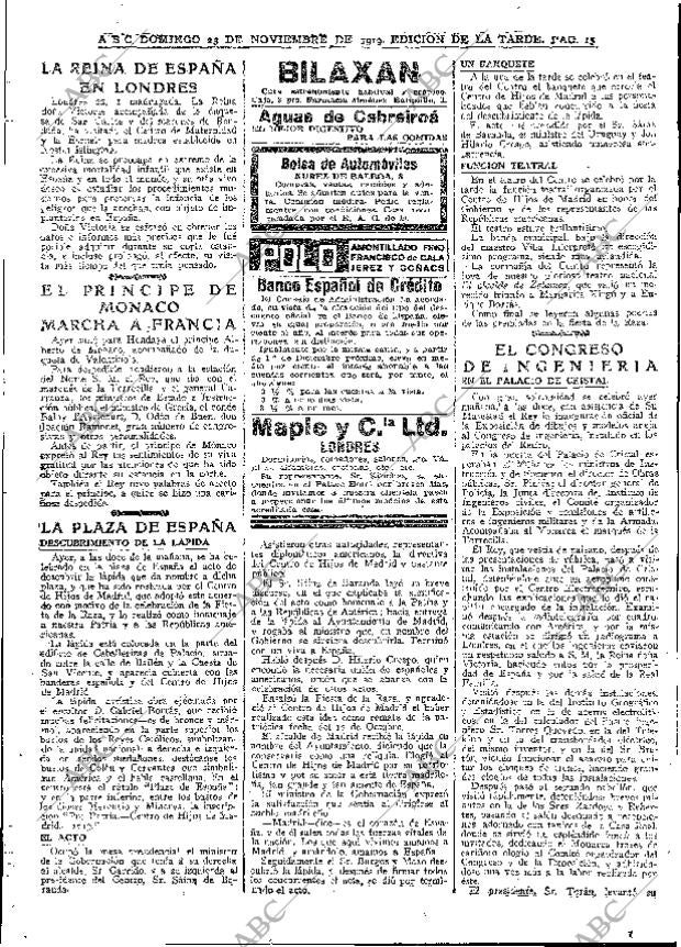 ABC MADRID 23-11-1919 página 15