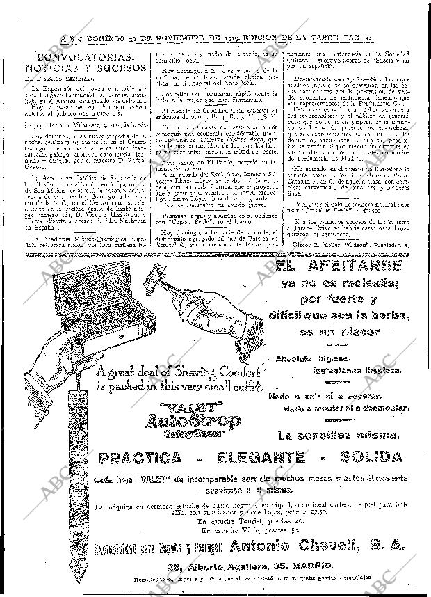 ABC MADRID 30-11-1919 página 21