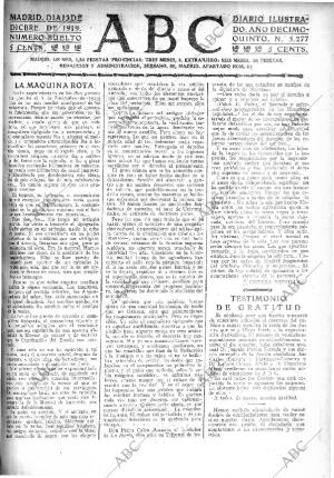 ABC MADRID 13-12-1919 página 1