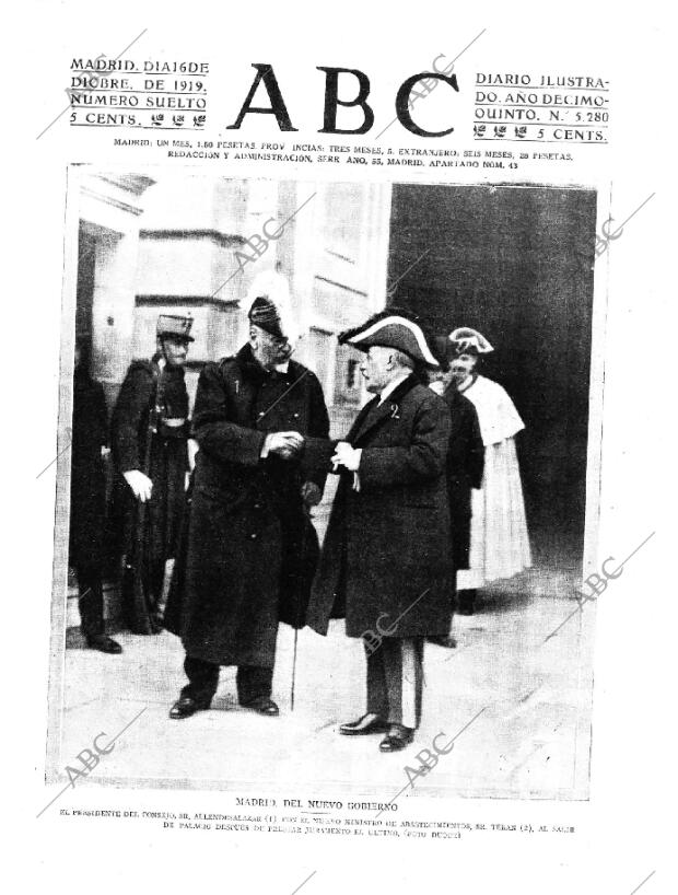 ABC MADRID 16-12-1919 página 1