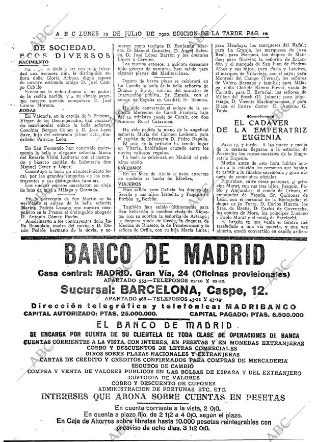 ABC MADRID 19-12-1919 página 10