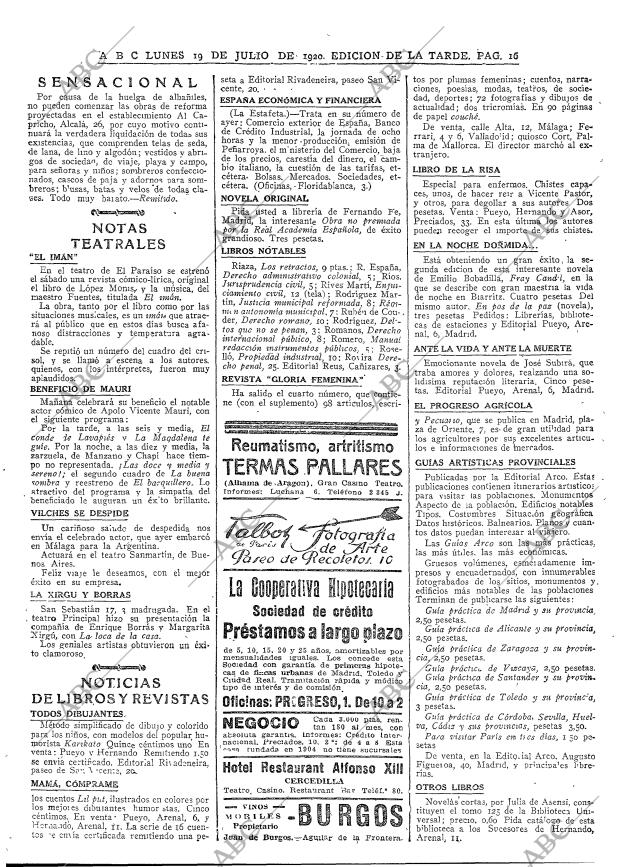 ABC MADRID 19-12-1919 página 16