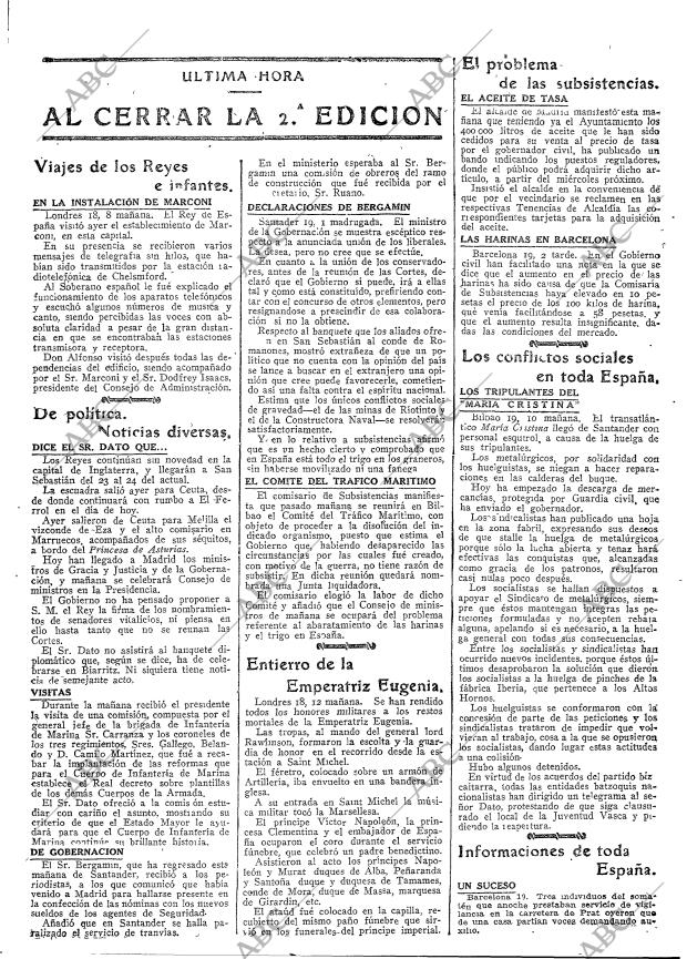 ABC MADRID 19-12-1919 página 21