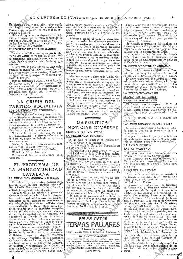 ABC MADRID 21-12-1919 página 8