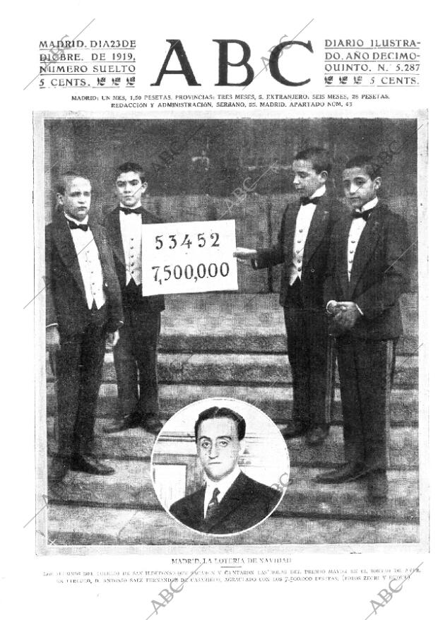 ABC MADRID 23-12-1919 página 1