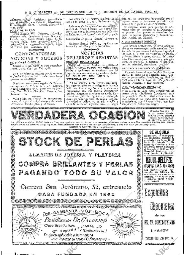 ABC MADRID 30-12-1919 página 16