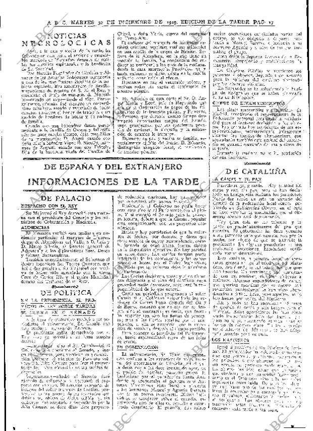 ABC MADRID 30-12-1919 página 17