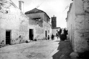 Vista de una de las Calles del pueblo el Toboso, al fondo se Aprecia el...