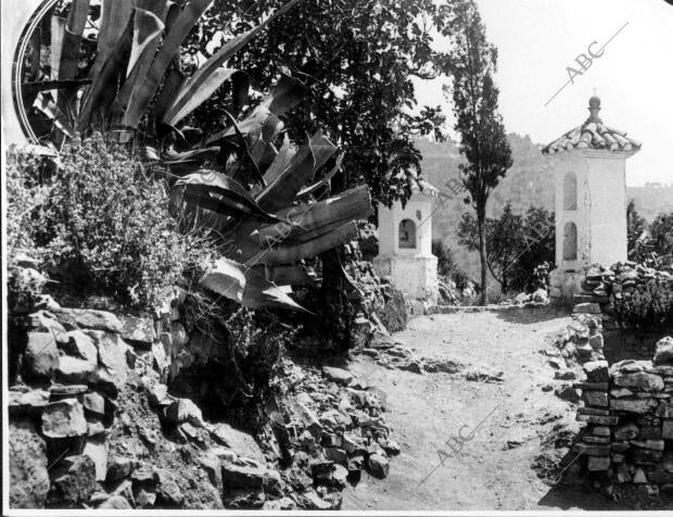 Vista parcial del calvario de Jativa (Valencia)