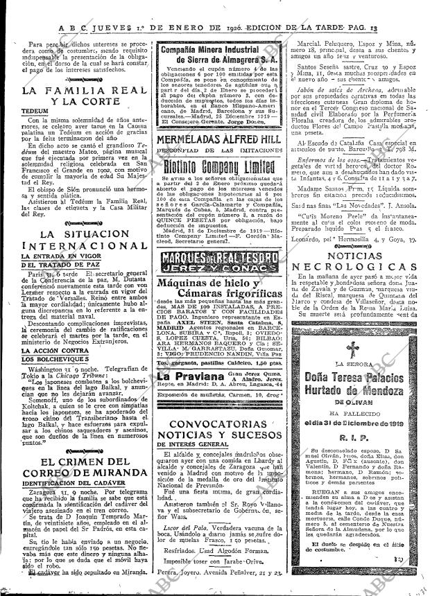 ABC MADRID 01-01-1920 página 13