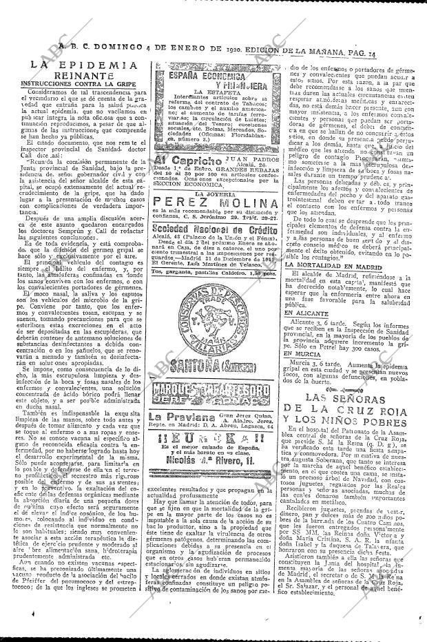 ABC MADRID 04-01-1920 página 14