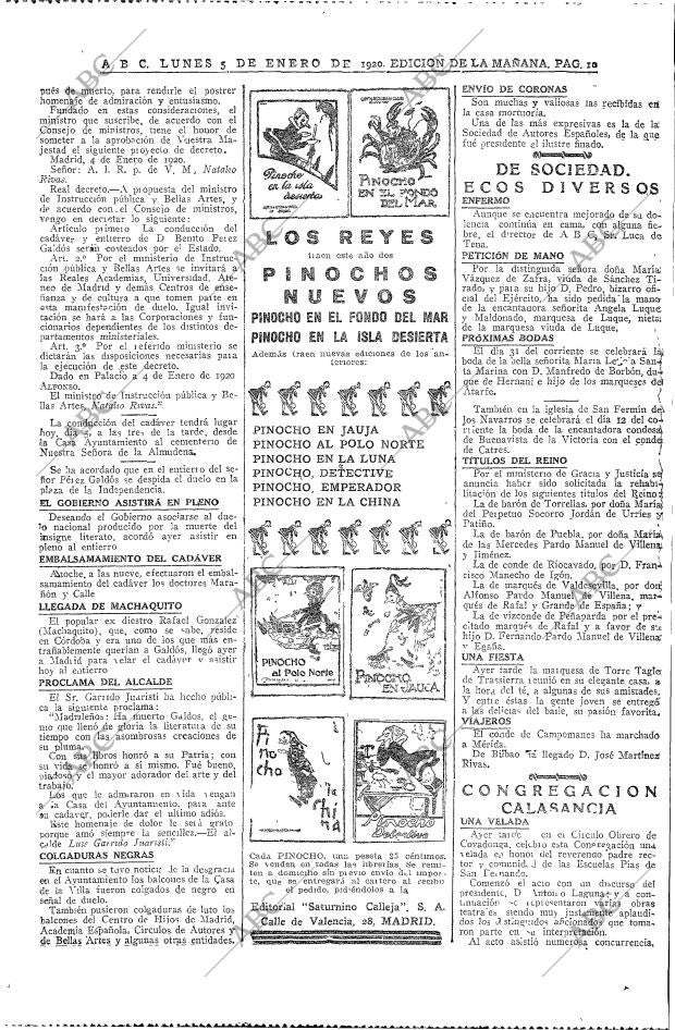 ABC MADRID 05-01-1920 página 10