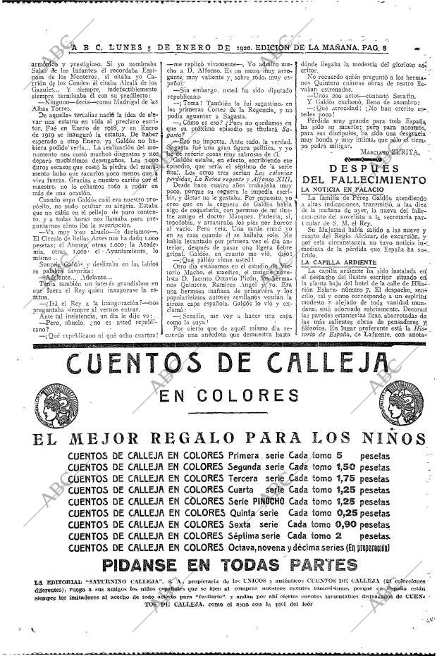 ABC MADRID 05-01-1920 página 8