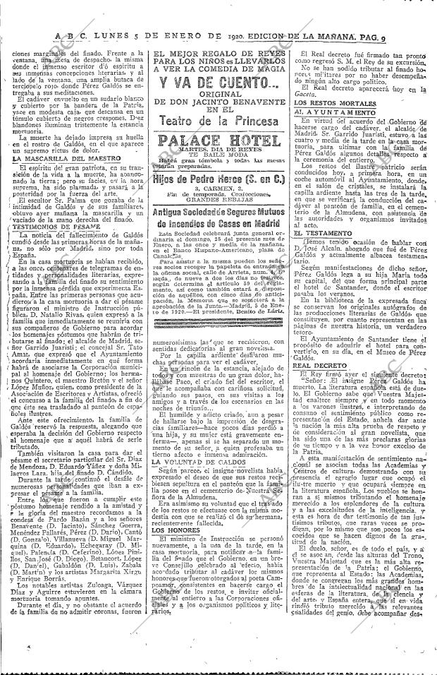 ABC MADRID 05-01-1920 página 9