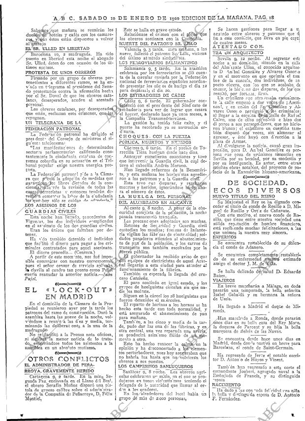 ABC MADRID 10-01-1920 página 18