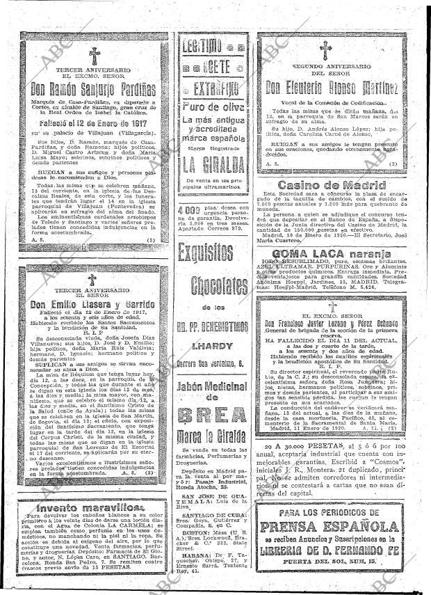 ABC MADRID 12-01-1920 página 20