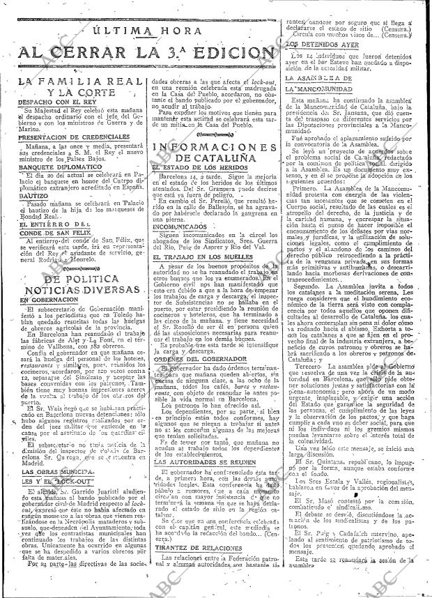 ABC MADRID 14-01-1920 página 16