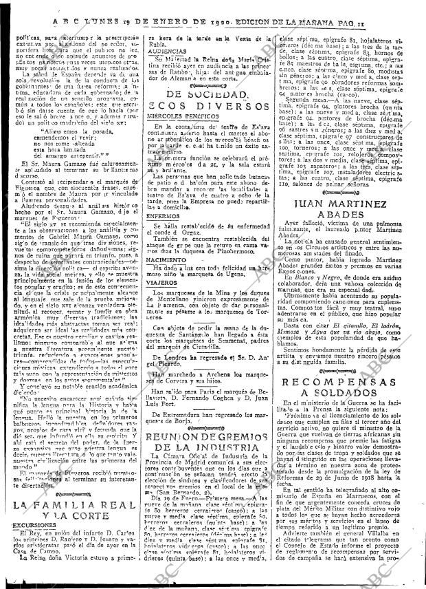 ABC MADRID 19-01-1920 página 11