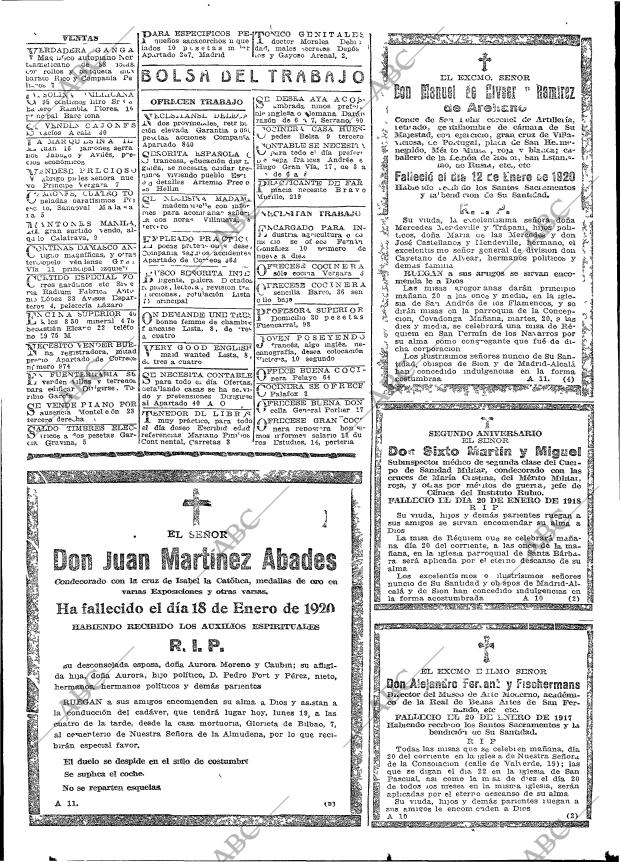 ABC MADRID 19-01-1920 página 20