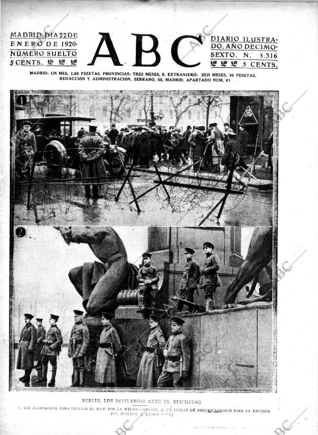 ABC MADRID 22-01-1920 página 1