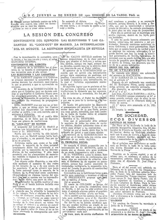 ABC MADRID 22-01-1920 página 10