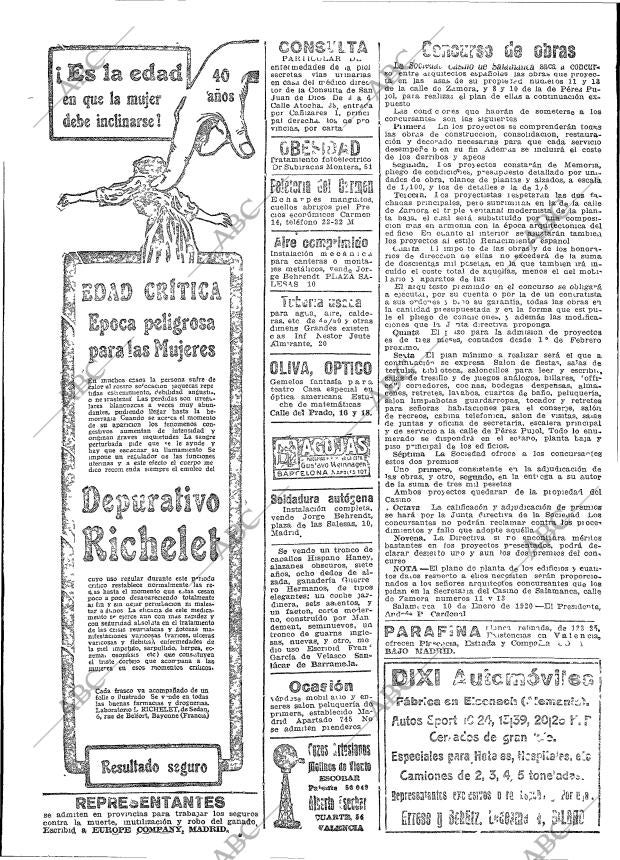 ABC MADRID 22-01-1920 página 20