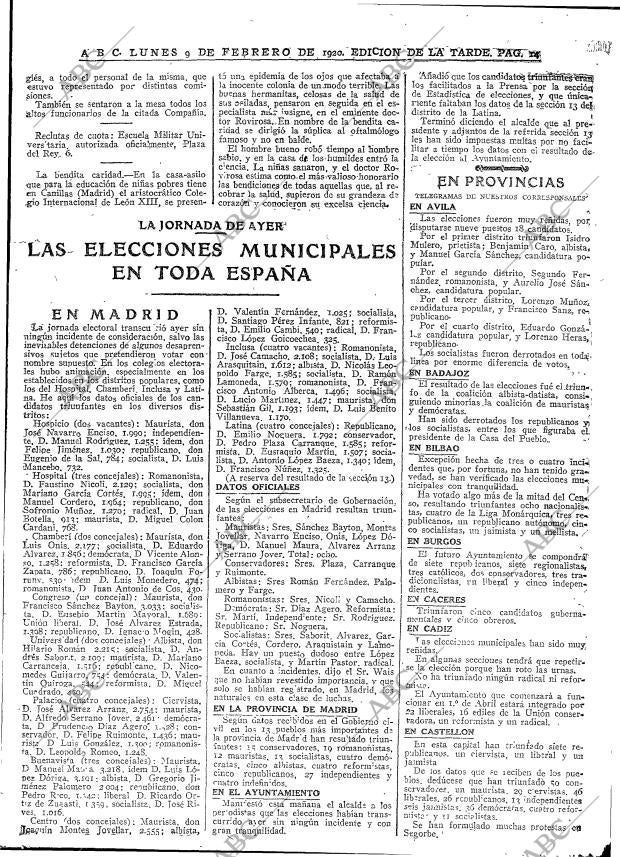ABC MADRID 09-02-1920 página 14