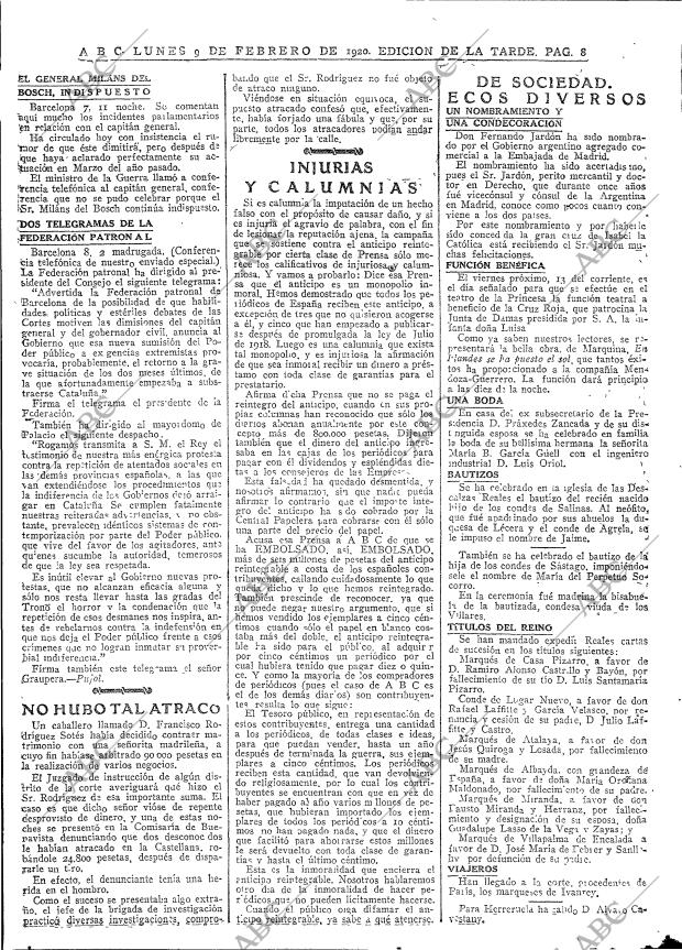 ABC MADRID 09-02-1920 página 8
