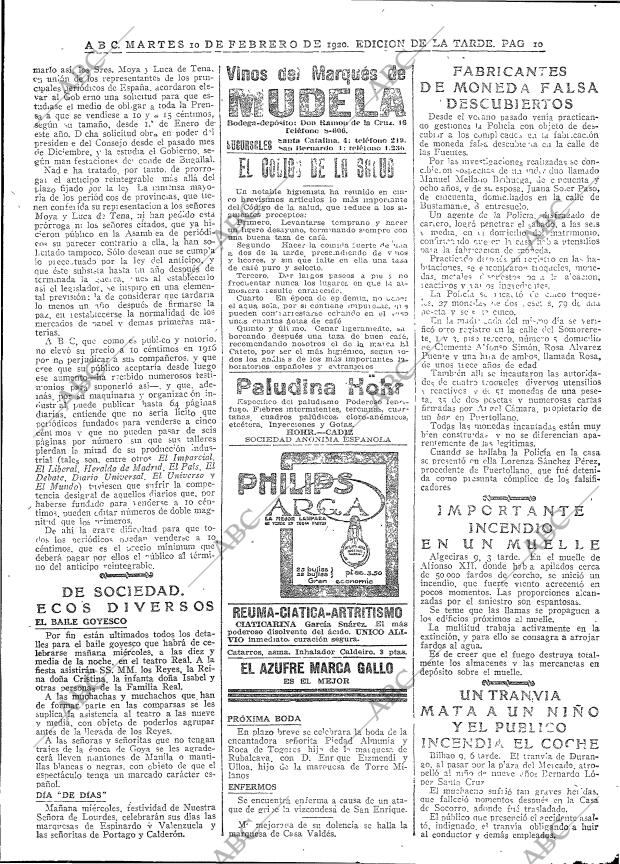 ABC MADRID 10-02-1920 página 10