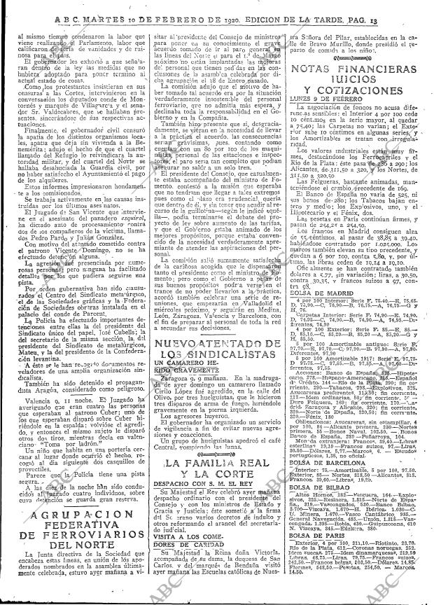 ABC MADRID 10-02-1920 página 13