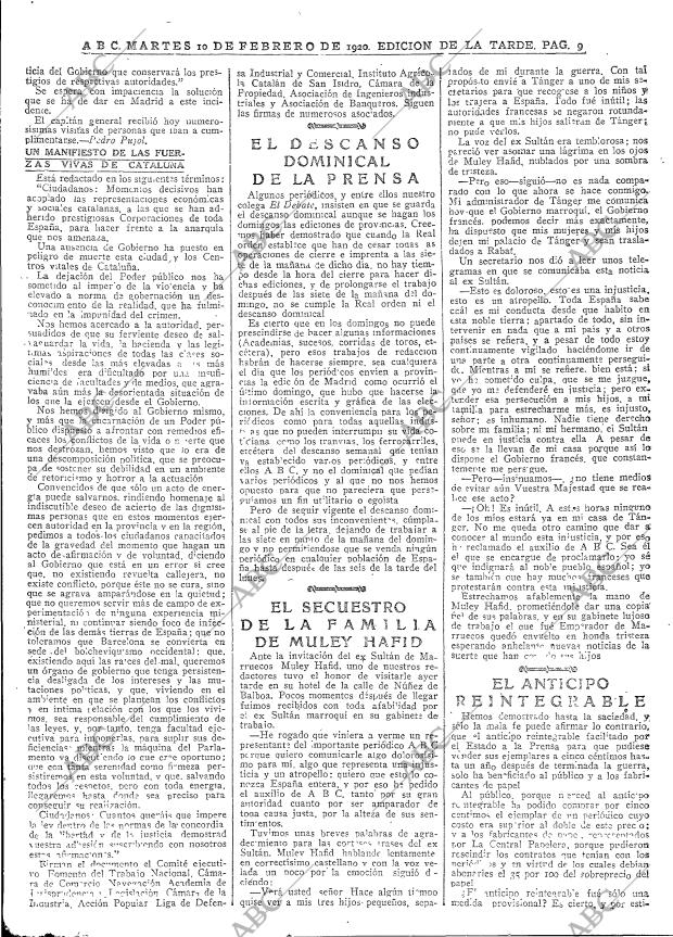 ABC MADRID 10-02-1920 página 9