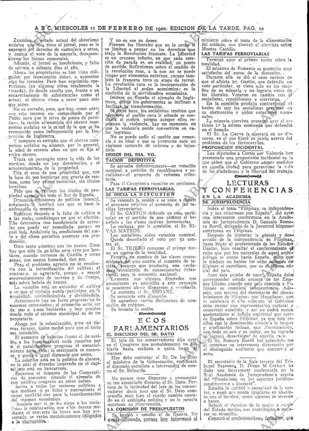 ABC MADRID 11-02-1920 página 12