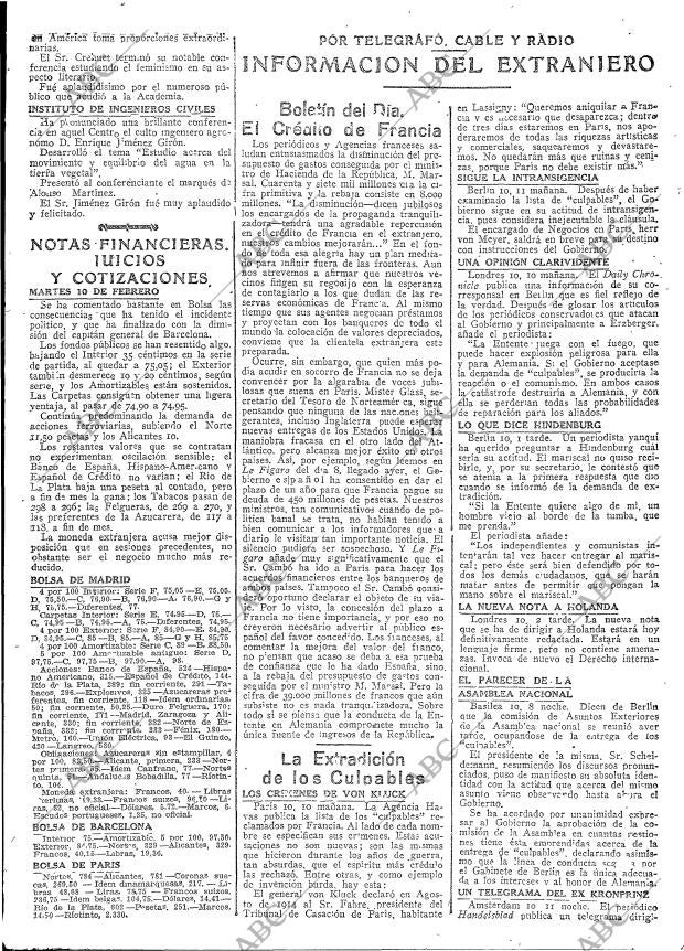 ABC MADRID 11-02-1920 página 13