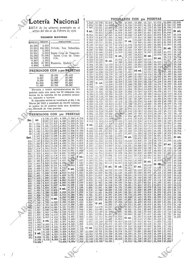 ABC MADRID 22-02-1920 página 22