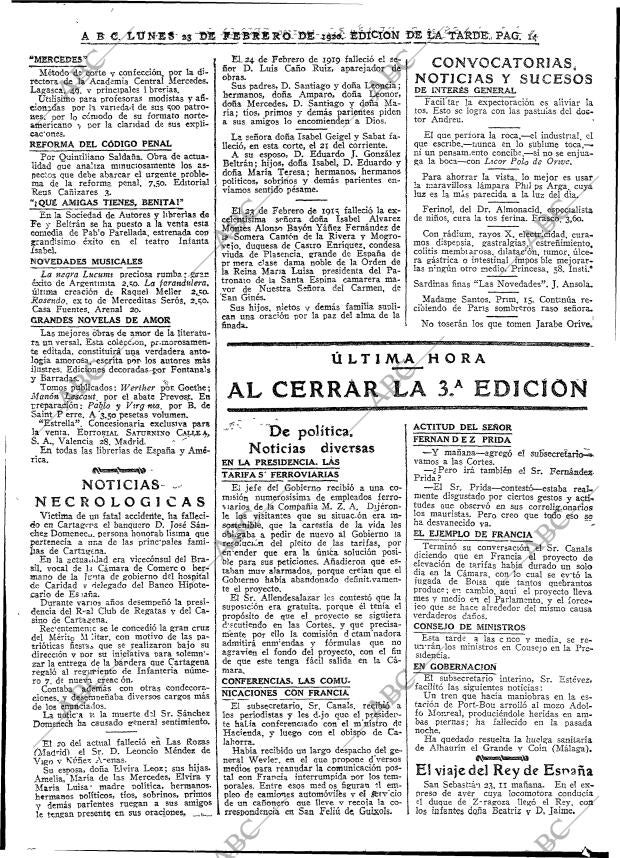 ABC MADRID 23-02-1920 página 14