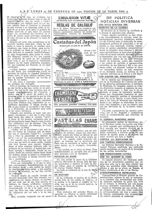 ABC MADRID 23-02-1920 página 9