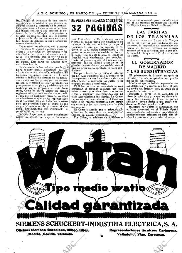 ABC MADRID 07-03-1920 página 10