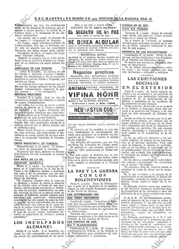 ABC MADRID 09-03-1920 página 16