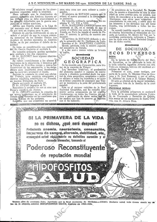 ABC MADRID 10-03-1920 página 10