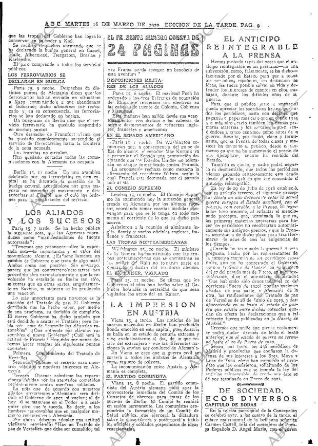 ABC MADRID 16-03-1920 página 9