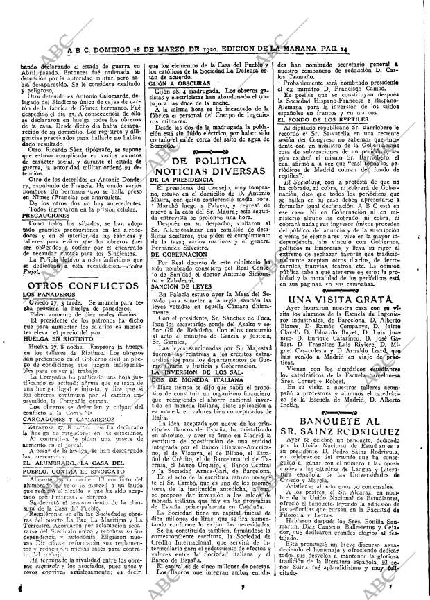 ABC MADRID 28-03-1920 página 14