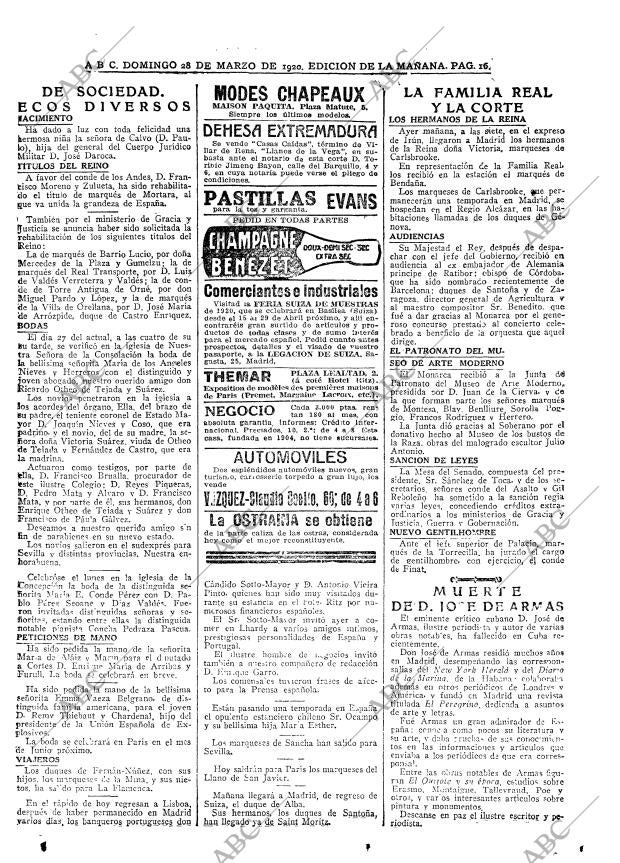 ABC MADRID 28-03-1920 página 16