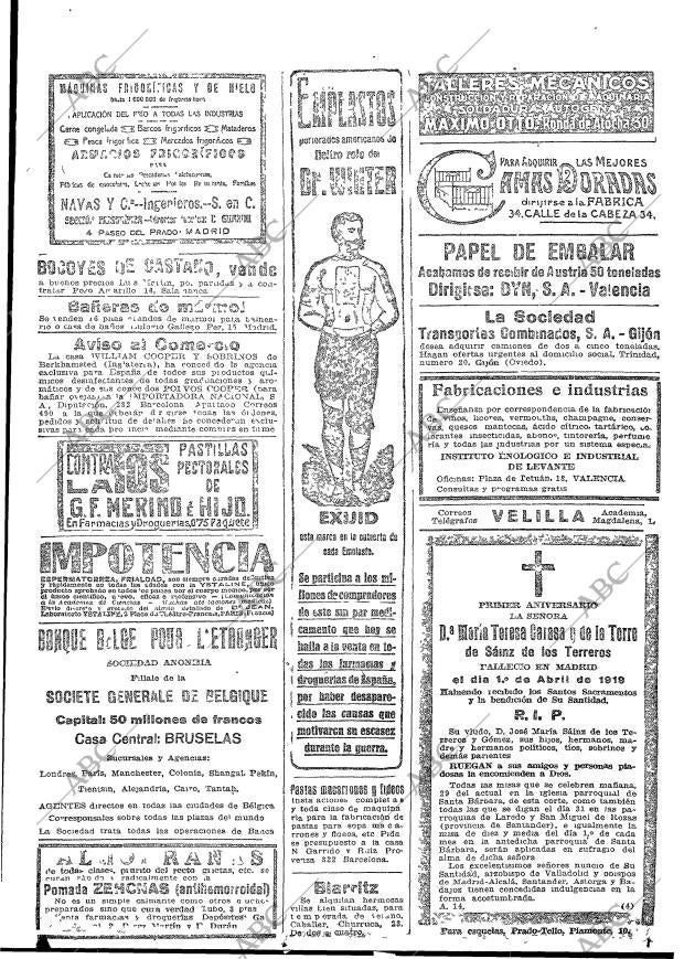 ABC MADRID 29-03-1920 página 19