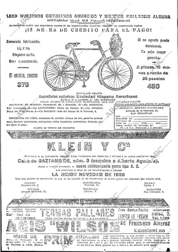 ABC MADRID 29-03-1920 página 20