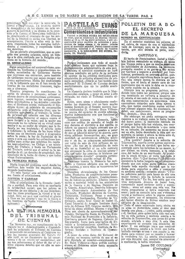 ABC MADRID 29-03-1920 página 8