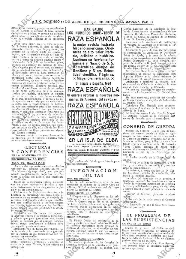 ABC MADRID 11-04-1920 página 18